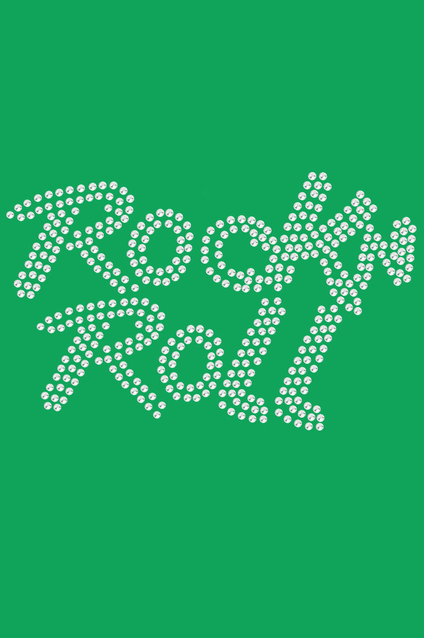 Rock n Roll (Rhinestone) - Bandanna Kelly Green