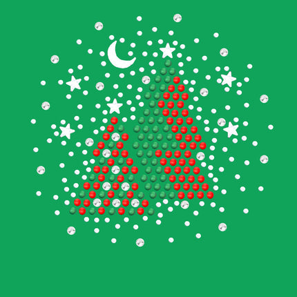 Red & Green Christmas Trees with Austrian crystal Snowflakes - Bandana