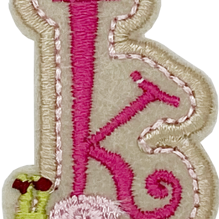 Curly Pink K- Patch