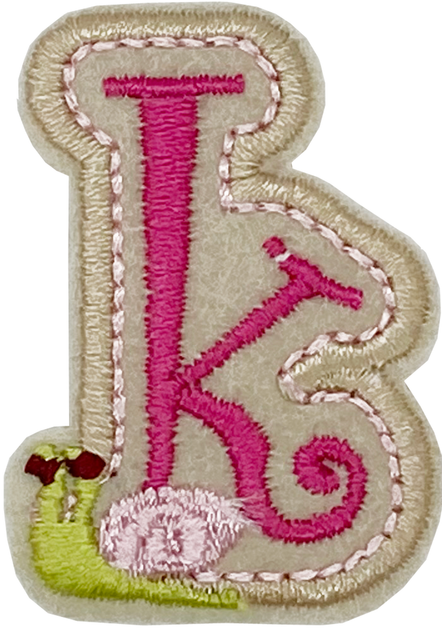 Curly Pink K- Patch