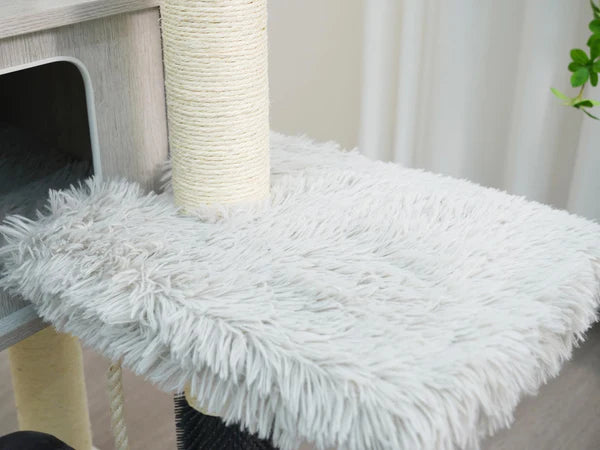 Kasio 6-Level Modern and Minimalistic Cat Tree with Premium Shag Fur