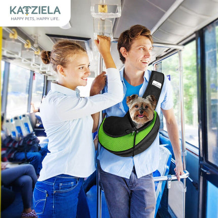 Katziela® Expandable Sling Bag - Front Shoulder Pet Carrier for Small Dog, Cat and Puppy