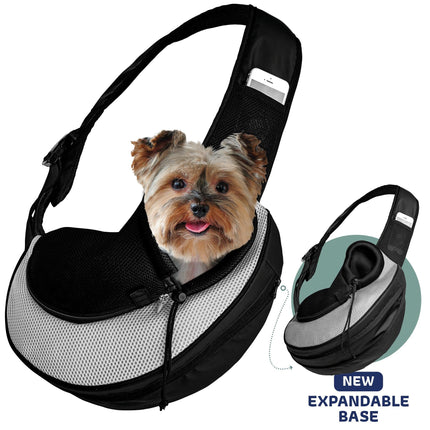 Katziela® Expandable Sling Bag - Front Shoulder Pet Carrier for Small Dog, Cat and Puppy