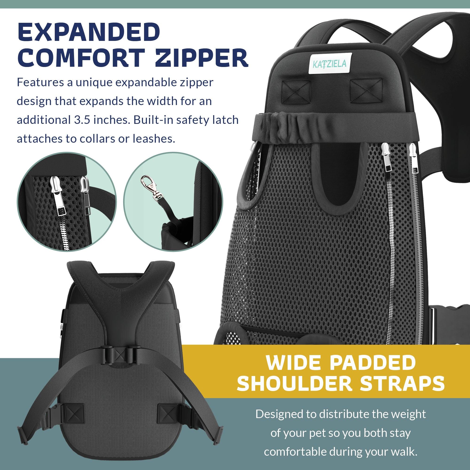 Katziela® Kangaroo Pouch Pet Carrier with Breathable Mesh