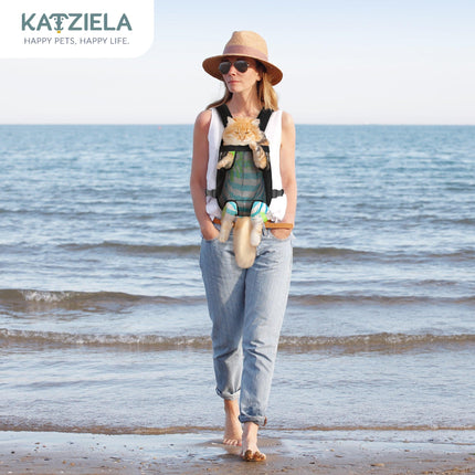 Katziela® Kangaroo Pouch Pet Carrier with Breathable Mesh