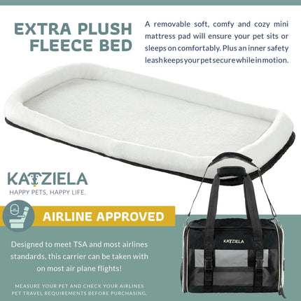 Katziela® Quilted Companion Pet Carrier - Comfortable