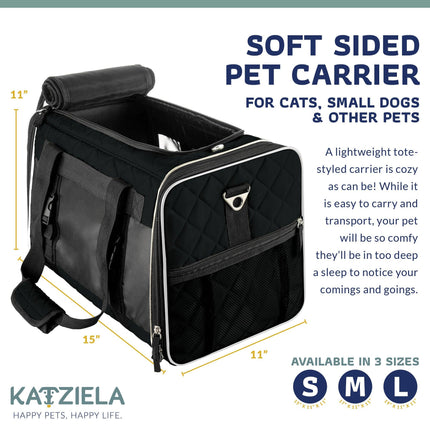 Katziela® Quilted Companion Pet Carrier - Comfortable