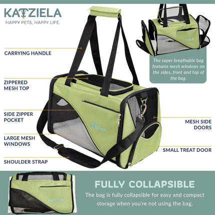 Katziela® Safari Sleeper Pet Carrier - Comfortable