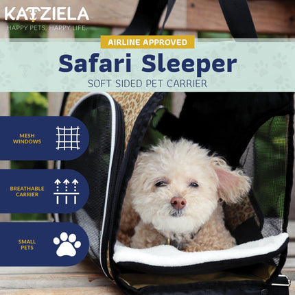 Katziela® Safari Sleeper Pet Carrier - Comfortable