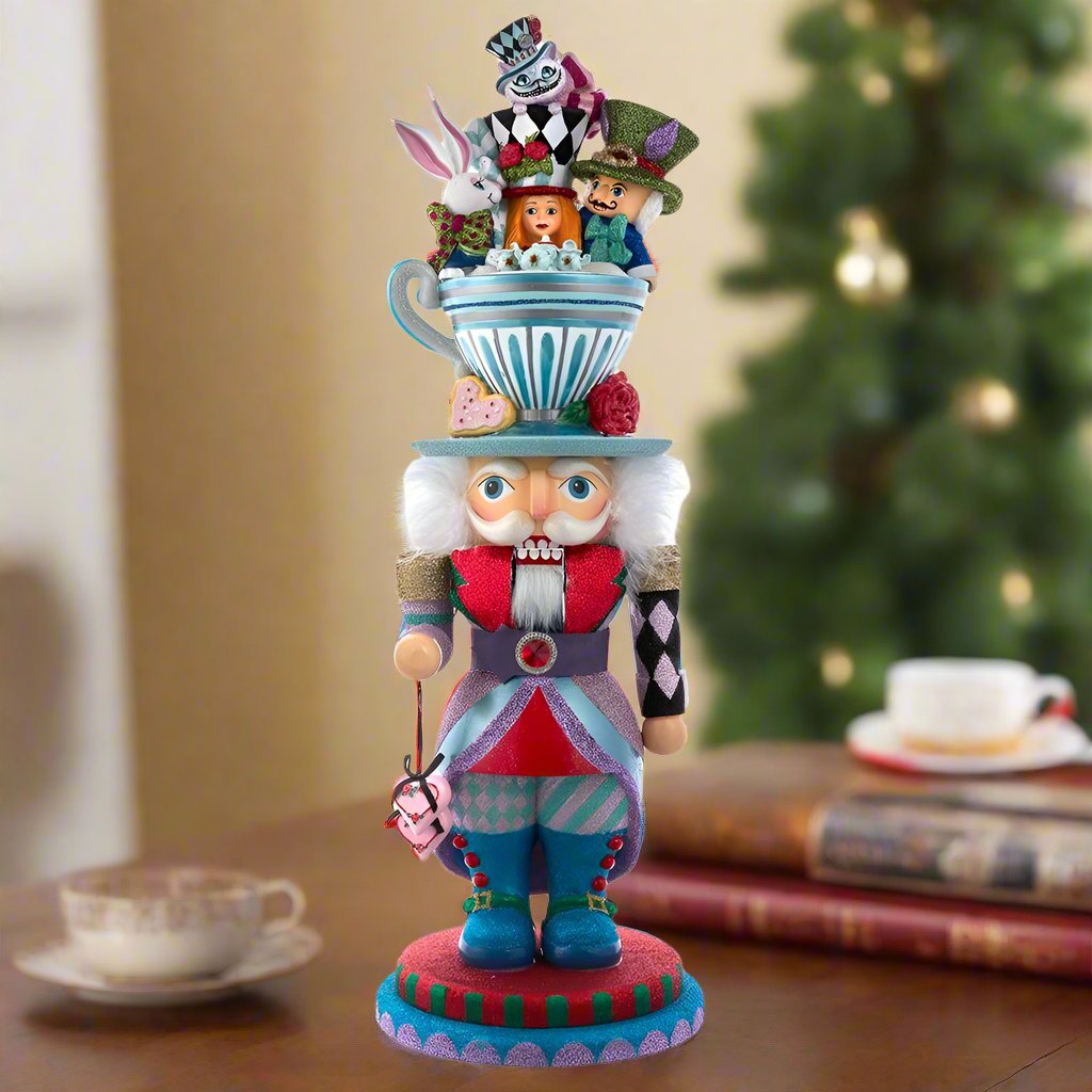 Kurt Adler 24-Inch Alice Teacup Party Hat Nutcracker