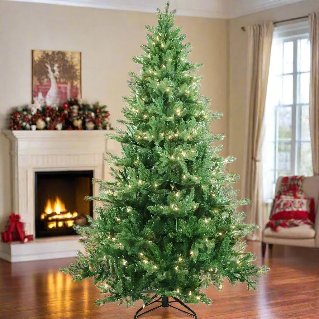 Kurt Adler 7-Foot Pre-Lit Clear Incandescent Jackson Pine Tree