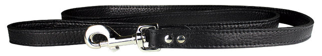 Black Onyx Luxe Leather Dog Collar / Lead