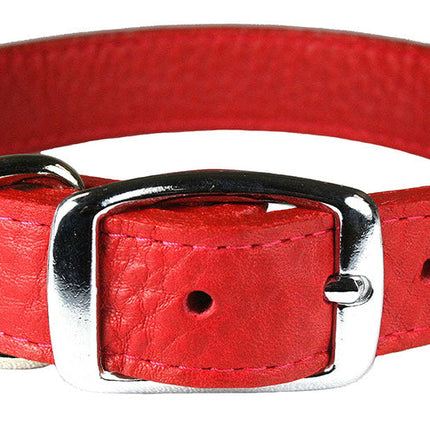 Ruby Luxe Leather Dog Collar / Lead