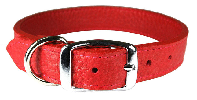 Ruby Luxe Leather Dog Collar / Lead