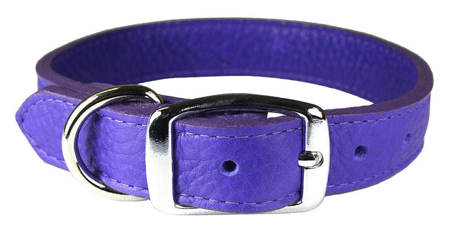 Violet Luxe Leather Dog Collar / Lead