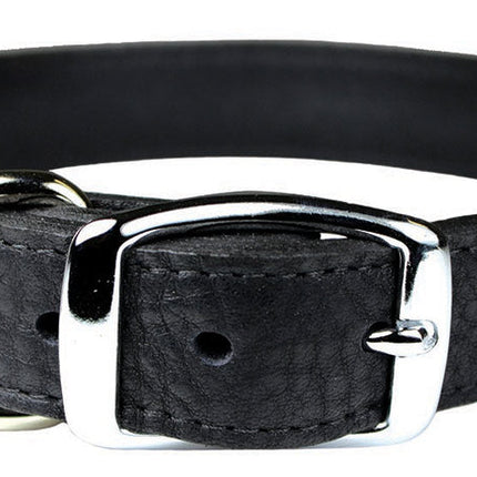 Black Onyx Luxe Leather Dog Collar / Lead