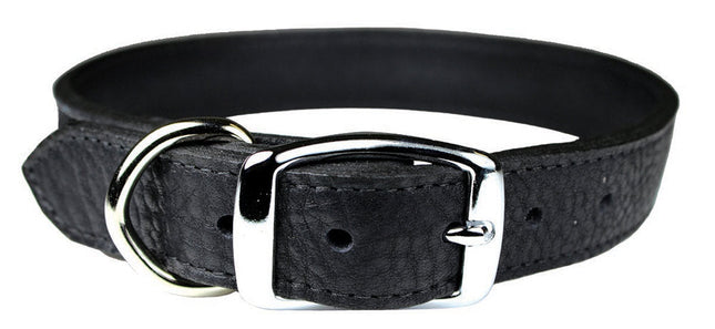 Black Onyx Luxe Leather Dog Collar / Lead