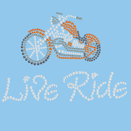 Live - Ride - Orange Motorcycle - Women's T-shirt