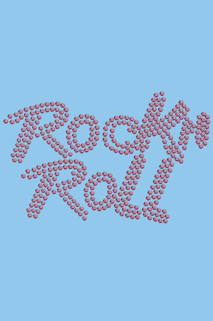 Rock n Roll (Pink Rhinestuds) - Bandanna Light Blue