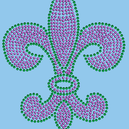 Fleur de Lis (Purple & Green) - Women's T-shirt