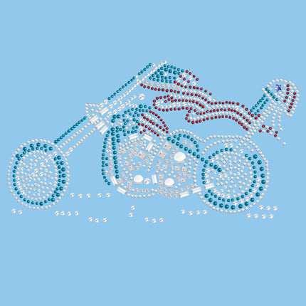 Motorcycle - Red, White, & Turquoise - Women's T-shirt