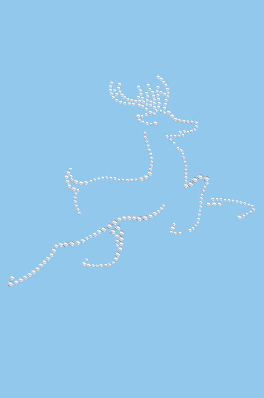 Nailhead Reindeer - Bandana Light Blue