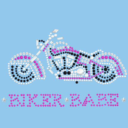 Biker Babe - Pink Motorcycle - Women's T-shirt