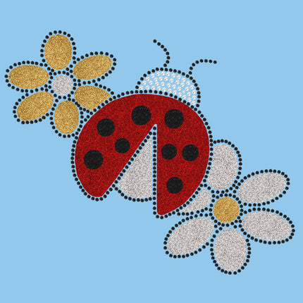 Glitter Ladybug & Daisies - Women's T-shirt