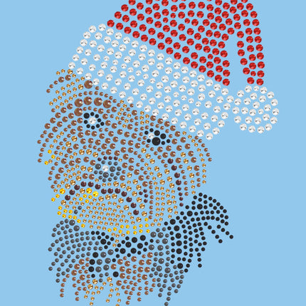 Yorkie Face 1 with Santa Hat - Women's T-shirt