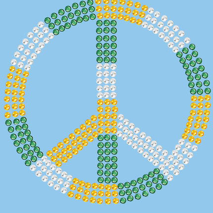 Peace Sign (Green, Gold, & Clear)- Women's T-shirt