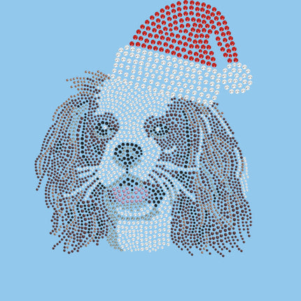 Cavalier King Charles Spaniel with Santa Hat - Bandana