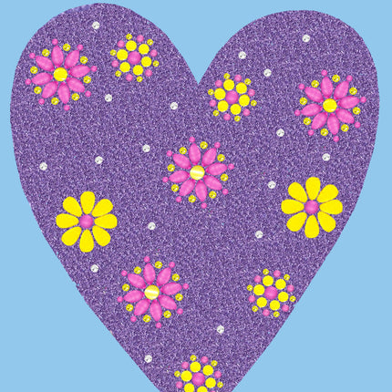 Purple Glitter Heart - Women's T-shirt