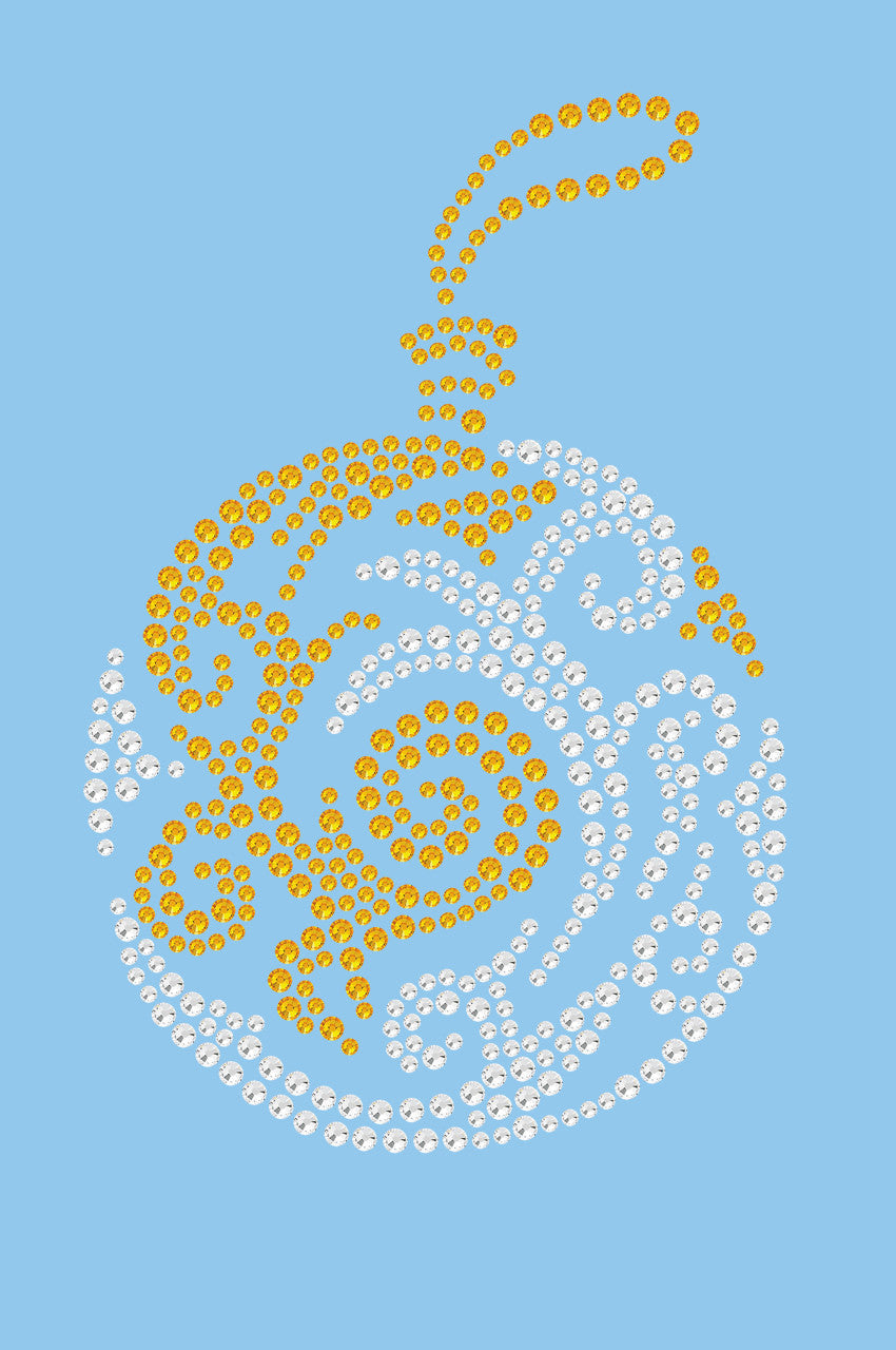 Gold & Silver Christmas Ornament - Bandana Light Blue