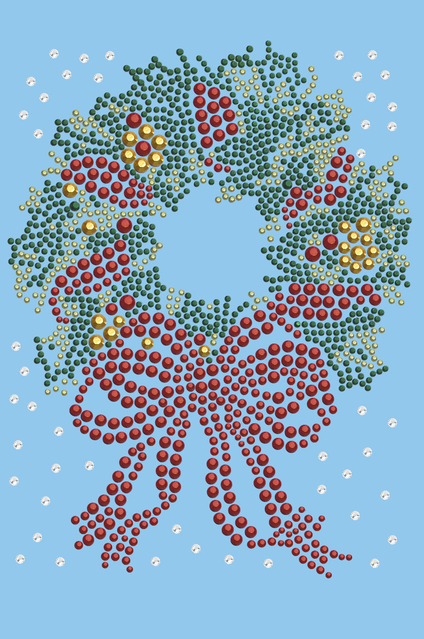 Christmas Wreath - Bandana Light Blue