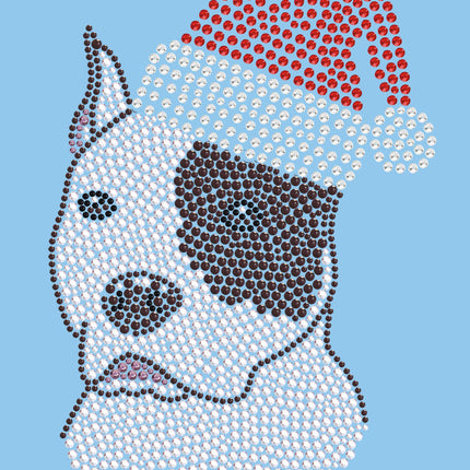 Pit Bull with Santa Hat - Women's T-shirt