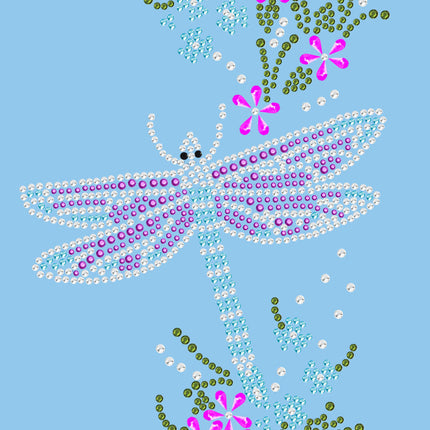 Dragonfly with Flowers - Women's Tee