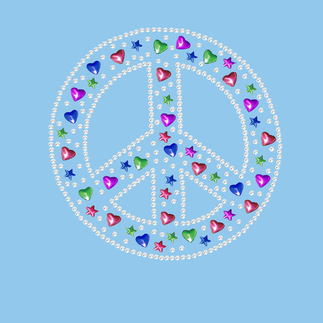 Peace Sign with Stars & Hearts - Women's T-shirt