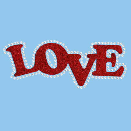 Love (Red Glitter ) - Women's T-shirt