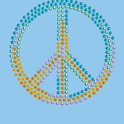 Peace Sign (Blue, Orange, Yellow, & Green) - Women's T-shirt