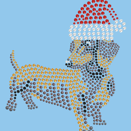 Dachshund 2 with Santa Hat - Women's T-shirt