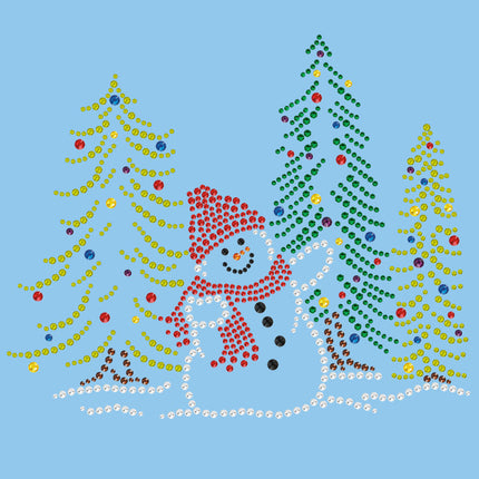 Snowman in Trees - Women's T-shirt