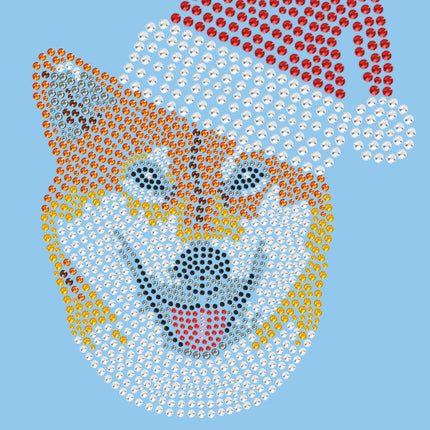 Shiba Inu with Santa Hat - Women's Tee