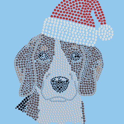 Beagle with Santa Hat - Women's Tee