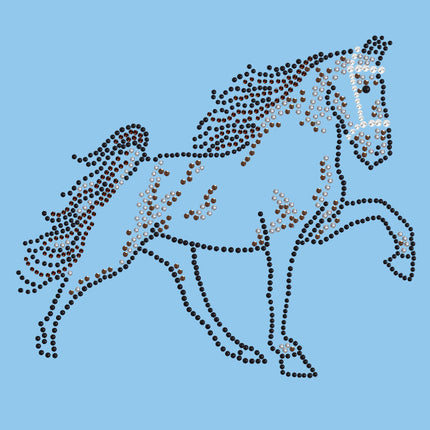 Horse (Brown Rhinestuds) - Women's T-shirt