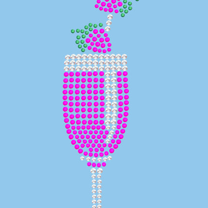 Strawberry Daiquiri - Austrian crystal Rhinestones - Women's T-shirt