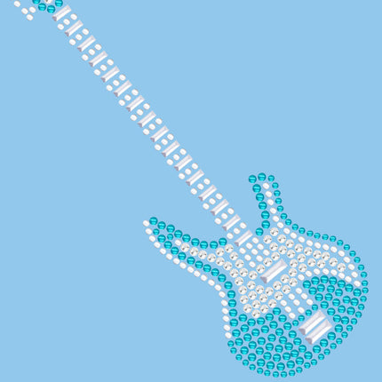 Guitar (Blue Austrian crystal) - Women's T-shirt