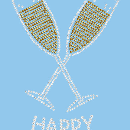 Happy New Year Champagne Glasses - Women's T-shirt