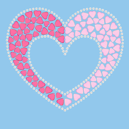 Pink & Light Pink Nailhead Hearts - Women's T-shirt