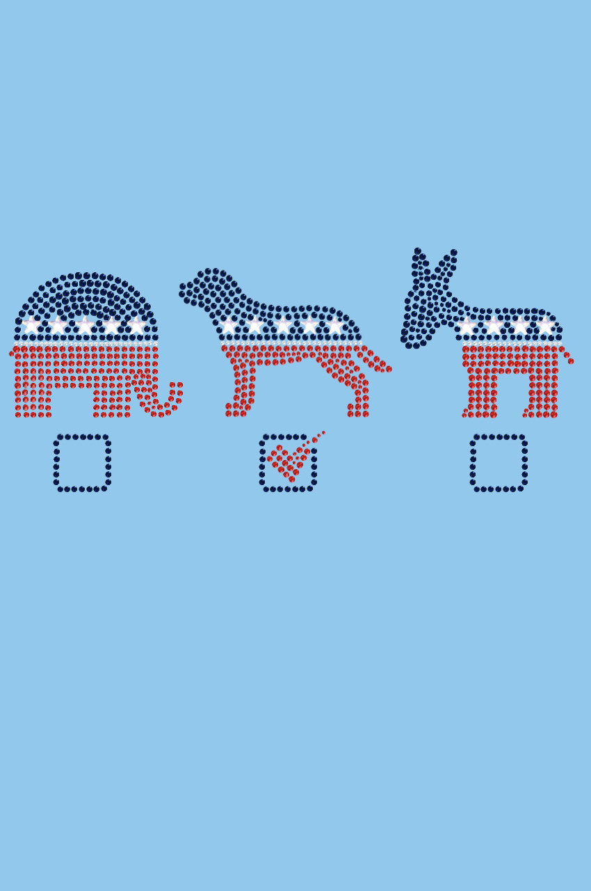 Vote Dog, Elephant, Donkey - Women's T-shirt