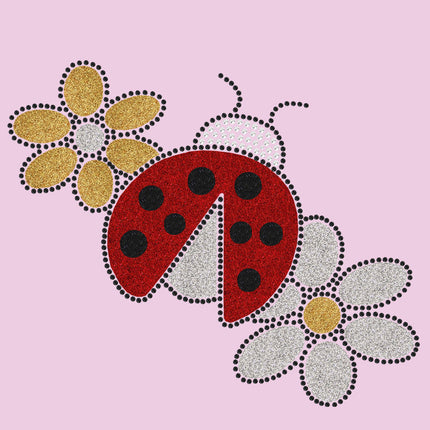 Glitter Ladybug & Daisies - Women's T-shirt